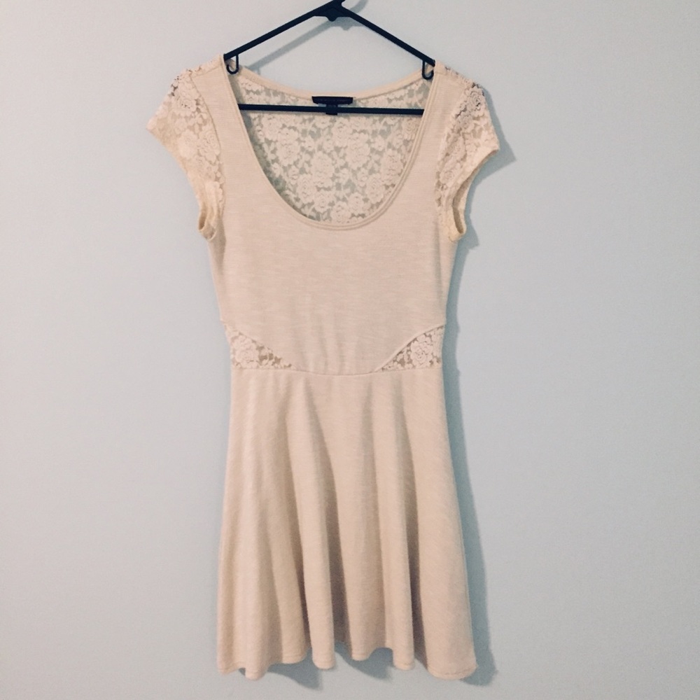 American Eagle Lace Panel Skater Dress